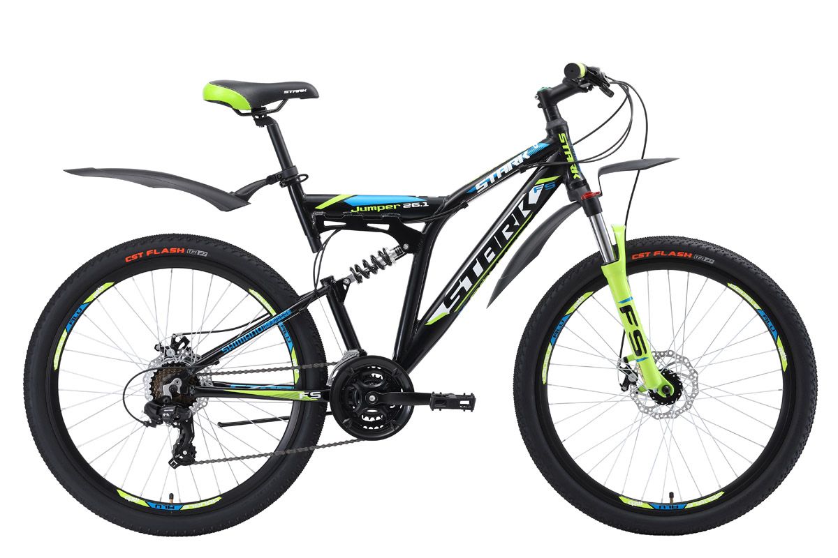 Двухподвесный велосипед 26 дюймов STARK Jumper 26.1 FS D (2018)