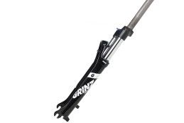 Вилка GRINZ ES 451 HLO 27,5"*1.1\8" ход 100мм, локаут гидравлический, предварительное сжатие, алюминиевая, черная-белая